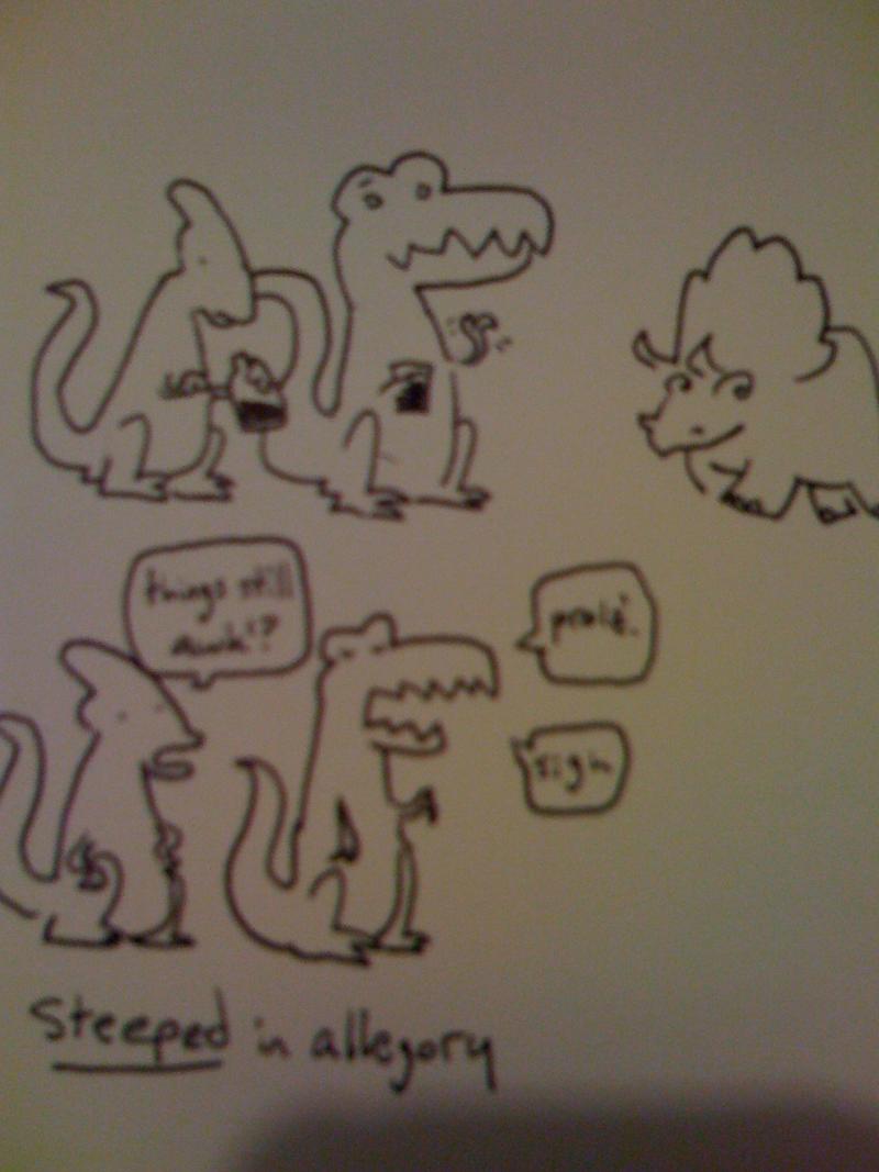 dinosaur awkward allegory